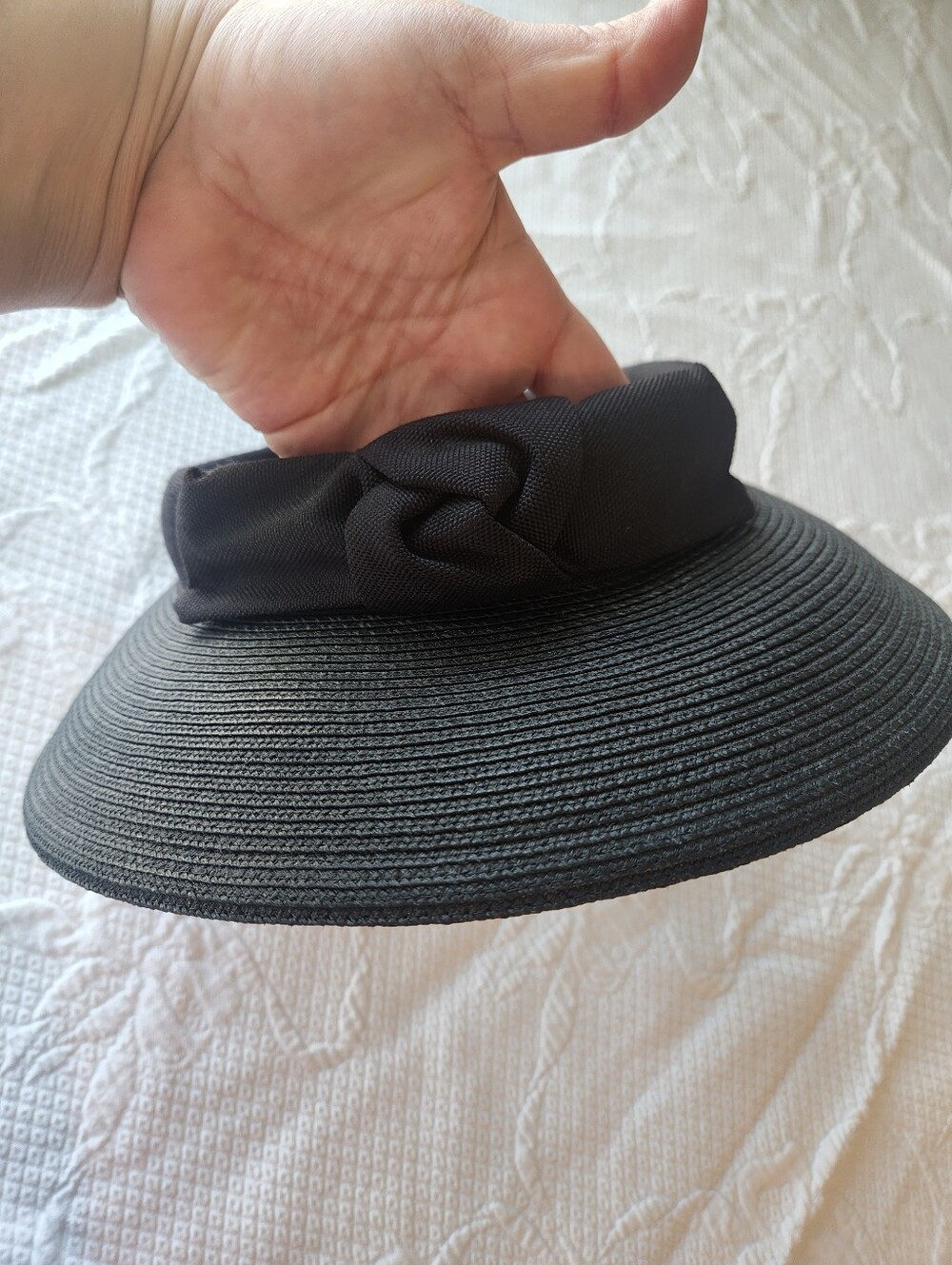 Eric Javits Black Wide-Brim Sun Visor - Picture 7 of 7